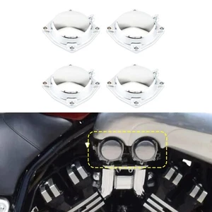 4X Chrome Carburetor Carb Diaphragm Top Cap Cover For YAMAHA V-max1200 1994-2007 - Picture 1 of 10
