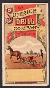 Carta commerciale 4 pannelli Superior Drill Company, Springfield, OH, RARA - Foto 1 di 5