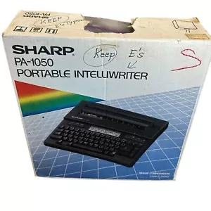 Sharp PA-1050 Portable Intelliwriter Typewriter Vintage Tested Works w/ Box - Picture 1 of 14