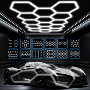 5-33 LED Hexagon Garagenleuchte Deckenbeleuchtung Fitnessstudio Garage Lamp - Picture 1 of 47