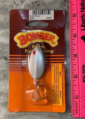 Vintage 2003 Bomber Slab Spoon B8801 Fishing Lure NOS Factory Sealed - Image 1 of 4