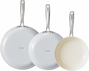 Non Stick Ceramic Frying Pan Set, Non Toxic Ceramic Pans for Cooking, 8" 9.5" 11 - Picture 1 of 9