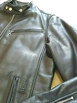 NEW WITH TAG MENS SCHOTT MEDIUM CAFE RACER  LEATHER JACKET - Image 1 of 4