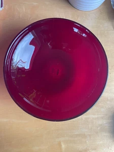 Bandeja de cuenco de cristal de Murano Archimede Seguso ROJA firmada grabada #JVC-8 - Imagen 1 de 8