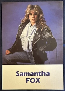 POSTAL DE COLECCIÓN GLAMOUR SAMANTHA FOX 6X4" PROMOCIÓN SOL PÁGINA 3 NIÑA MODELO PIN UP - Imagen 1 de 2