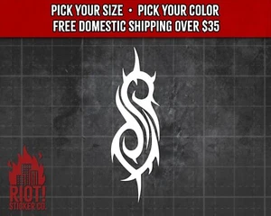 Slipknot S Emblem Decal for Car Band Logo Sticker for Laptop Heavy Metal Decal - Picture 1 of 6