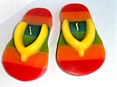 ¡NUEVO! ¡Par de velas flotantes chanclas lindas! Decoración de lago de playa de verano Foto 1 de 3