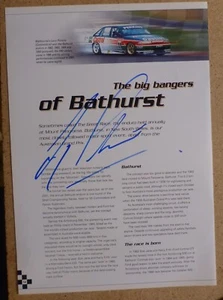 V8 SUPERCAR LEGEND LARRY PERKINS HAND SIGNED MAGAZINE PICTURE - Picture 1 of 3