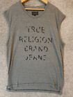True Religion Tank Top Shirt Mens Extra Large Grey Muscle T Jean Company