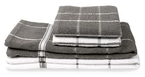 Kitchen Towel and Dishcloth Set Pack of 4 | 12 x 12 and 16 x 26 Inches | Supe... - Picture 1 of 7