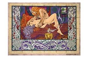 ARTE ERÓTICO Impresión El Sueño de Nuada 33x23 por Jim FitzPatrick. Fantasía, Erótica - Imagen 1 de 5