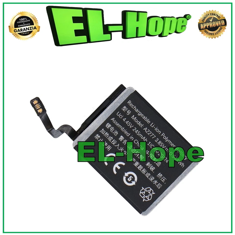 BATTERIA PER APPLE WATCH SERIE 5 GENERAZIONE 40 mm BATTERY A2277 245 mAh - Immagine 1 di 1