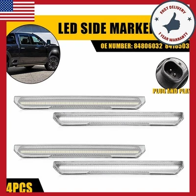 透明 LED 前后侧标记灯适用于 2020 - 2023 GMC Sierra 2500HD 3500HD — 第 1/4 张图片