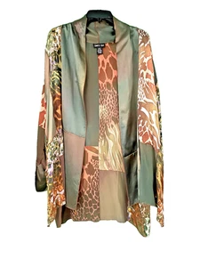 Simply Silk Damen lange fließende künstlerische Lagenlook Jacke hängende Perlen - Bild 1 von 9