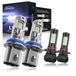 For Dodge Neon 2001-2002 9007&H10 LED Headlight Bulbs Hi/Lo Fog Beam Cool White - Picture 1 of 17