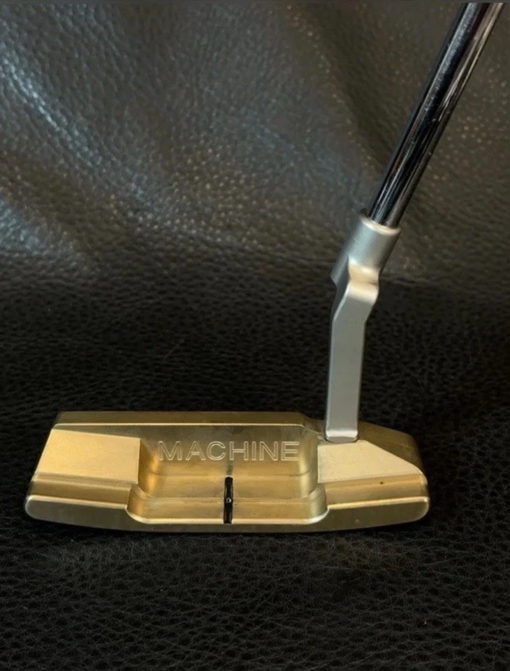 Left Hand MACHINE M1A FIXER Milled Putter ALUMINUM BRONZE Steel Shaft 35” + HC  - Image 1 of 4