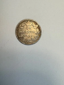 COLLECTABLE 1901 CANADA SILVER Queen Victoria 10 Cent Coin - Picture 1 of 2