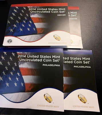 (2) Sets of 2014 Uncirculated Coin Set U.S Mint - NO Half Dollars - Image 1 of 4