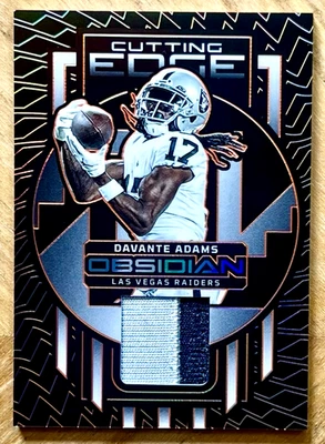 DAVANTE ADAMS 2023 Obsidian CUTTING EDGE 2 Color Patch SP 21/49 #CEM-DAD RAIDERS - Image 1 of 2