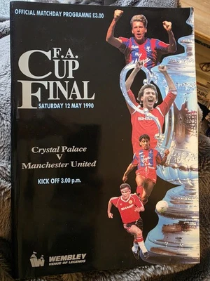 Crystal Palace v Manchester United F.A. Cup Final Programme 12th May 1990 L12 - Image 1 of 2