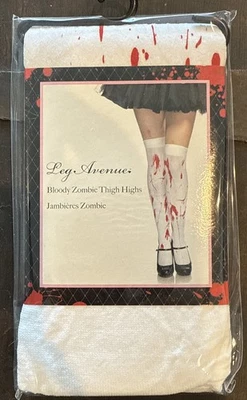 Cosplay Leg Avenue Bloody Zombie Thigh Highs terror Halloween novo com etiquetas - Imagem 1 de 2