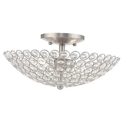  Lighting 2 Lt Brushed Nickel Ceiling Mount  - Image 1 of 4