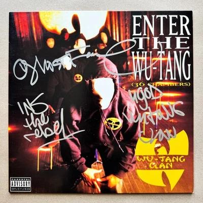 Wu-Tang Clan Signed 36 Chambers Vinyl Record LP Ghostface U-God Inspectah Deck - Image 1 of 4