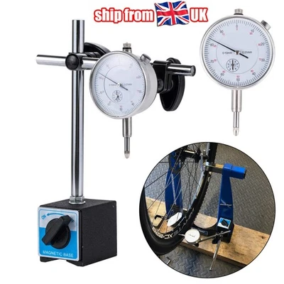 SANHESHUN Dial Test Indicator DTI Gauge Magnetic Base Stand Clock Points Set TDC 10/0.01mm