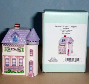 Lenox Spice Village "OREGANO" Porcelain Jar 2nd Edition Mini 3"H New In Box - Picture 1 of 4