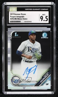 2019 Bowman Chrome Prospects Auto Moises Gomez #CPA-MG CGC 9.5 Mint+ Auto - Image 1 of 2