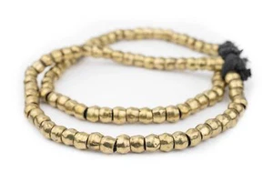 Brass Mursi Ring Beads 10mm Large Hole 16 Inch Strand - Picture 1 of 1