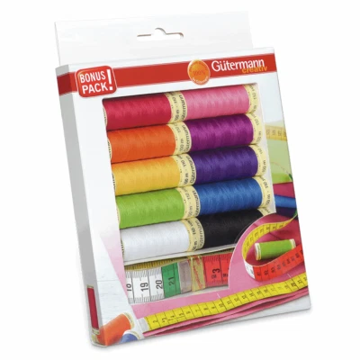 Gutermann - Thread Set: Sew-All: 10 x 100m and Measuring Tape: Assorted - Image 1 of 2