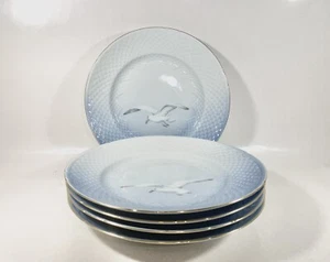 5x Bing & Grondahl Copenhagen Seagull Gold Rim Lunch Plates 26 Diameter 21 cm - Picture 1 of 12