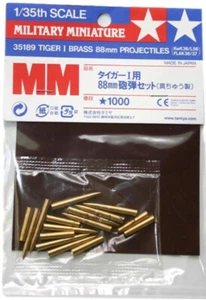 Tamiya 1/35 Tiger I Brass 88mm Projectiles - 35189 - Picture 1 of 2