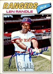 Lenny Randle Texas Rangers 1977 Topps #196 Autographed Signed Baseball Card - Picture 1 of 2