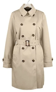 Barbour Women's Short Greta Showerproof Trench Coat Jacket Size UK 18 / US 14 - Picture 1 of 6
