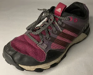 Ladies Maroon Adidas Traxion Trainers Size 6 - PreOwned - See Description - Picture 1 of 9