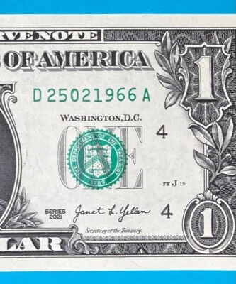 25 February 1966 : D 25021966 A BIRTHDAY Note $1 One Dollar Bill *Uncirculated* - Image 1 of 3