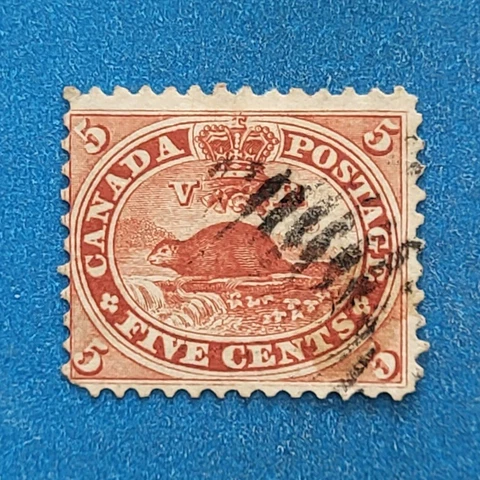 Canada Scott #15 used nice light postmark. Well centered, good bright colors Cover