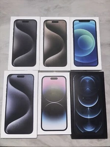 (6) Empty Boxes Only Apple IPhone See Description For Details Open Box - Photo 1 sur 4