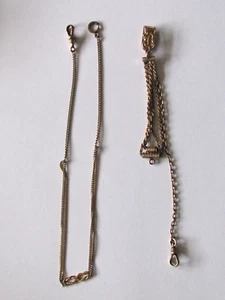 2er SET ANTIKE TASCHENUHRENKETTEN 1 CLIP TOP SEIL DESIGN & 1 KNOTEN MITTIG GF - Bild 1 von 8