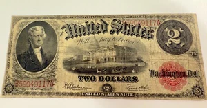 1917 Series 2 Dollars Bill Large Size Good Condition #236 - Picture 1 of 8