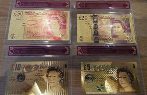 Gold Note Bar Coin Investment Bullion Note 5, 10, 20 & 50£ inflation money: Gold - Picture 1 of 10