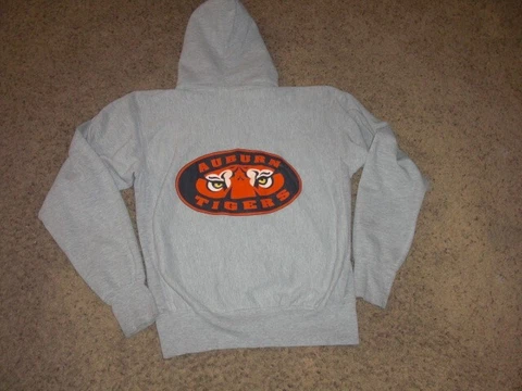 AUBURN TIGERS gray full zip MV Sport Pro Weave thick Hoodie Sweatshirt men's S Cover