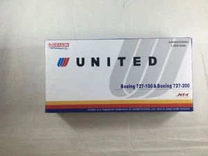 Jet-X Gemini Jets 1:400 Diecast Airliner jx043 United Boeing 727-100 727-200 2pk - Picture 1 of 1