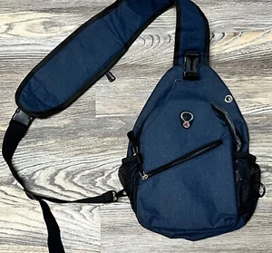 Westend Navy Blue Crossbody Sling Bag Backpack with Adjustable Strap Pockets - Picture 1 of 5