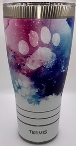 Tervis Becher Pfotenabdrücke V3 30 Oz Schiebedeckel isoliert Edelstahl - Bild 1 von 5