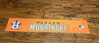 Parker Mushinski 2022 Houston Astros Game Used Locker Room Name Plate 22" x 4"