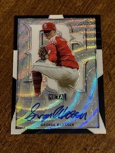 GEORGE KLASSEN 2019 Leaf Perfect Game BLACK WAVE AUTOGRAPH #4/5 PHILLIES