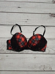 Victoria's Secret sehr sexy karierter Push-up-BH Größe 34C P11 - Bild 1 von 7